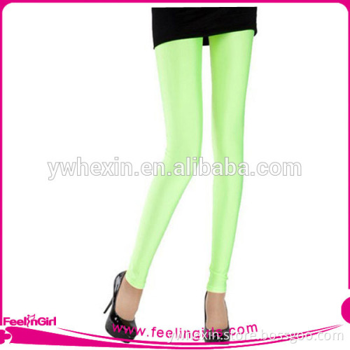 No MOQ Fashion Green Grasa Color Leather Leggings Women